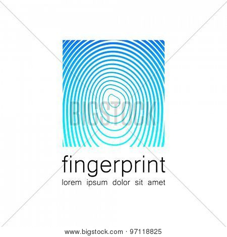 Fingerprint - the template for a logo. Symbol fingerprint - a sign of identification, preservation and protection.