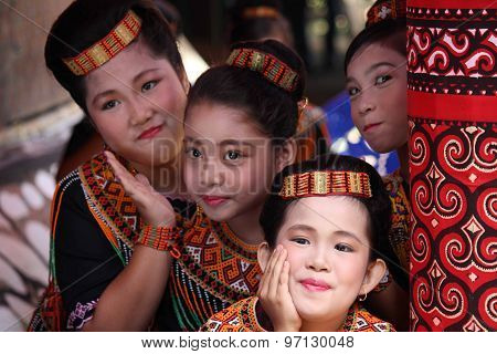 Group Portrait Of Torajan Girls