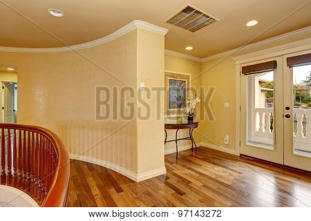 Unfurnished Room With Hardwood Floor.