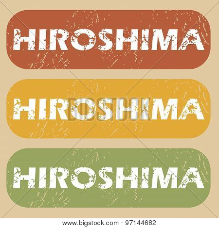 Vintage Hiroshima stamp set