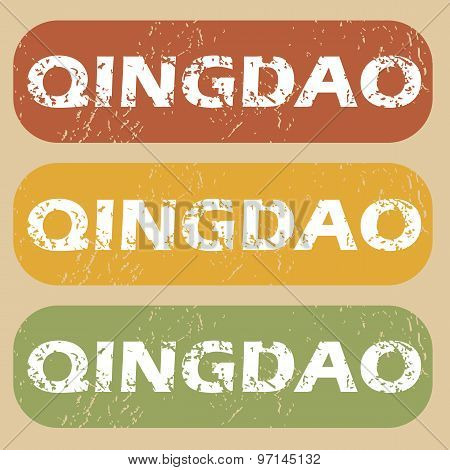 Vintage Qingdao stamp set