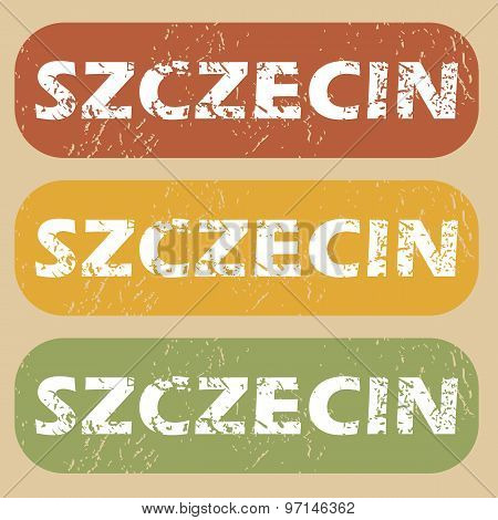 Vintage Szczecin stamp set