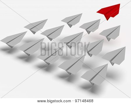 Leadership Concept. Planes