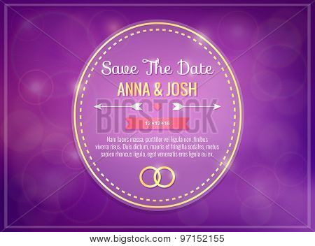 Save The Date. Wedding Invitation