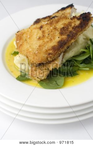 Cotoletta di pollo; Alta vista, Shallow Dof