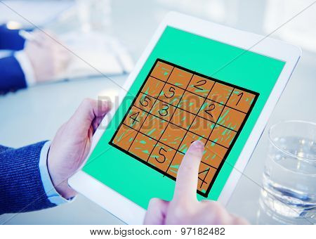 Sudoku Puzzle Solving Problem Solution Leisure Concept