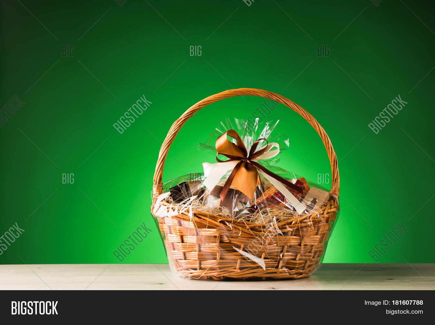Gift Basket On Green Image & Photo (Free Trial) Bigstock