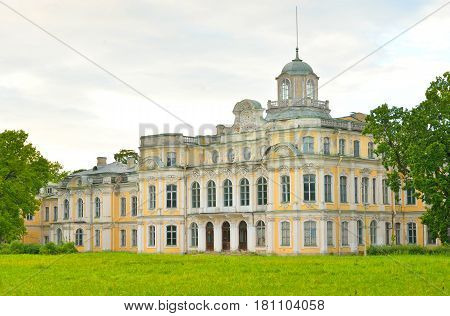 Baroque palace in the estate Znamenka near St.Petersburg Russia.