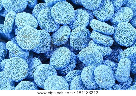 Blue Jelly Gumdrop Sweet Background