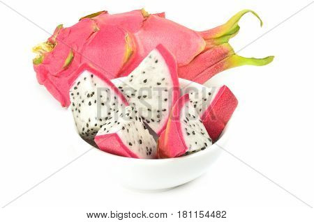 Pitaya isolated on a white background with clipping path