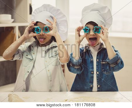 Children Baking In Kitchen