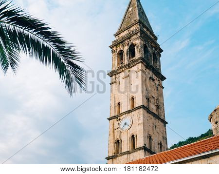 St. Nicholas Church in Perast, Montenegro in Kotor Bay