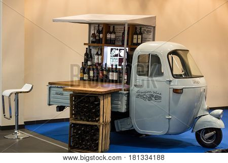 CRACOW POLAND - NOVEMBER 17 2016: International Wine Trade Fair ENOEXPO in Cracow is a professional event dedicated to wine. Every year the producers of wine from all around the world meet the importers distributors and representatives. Cracow. Poland