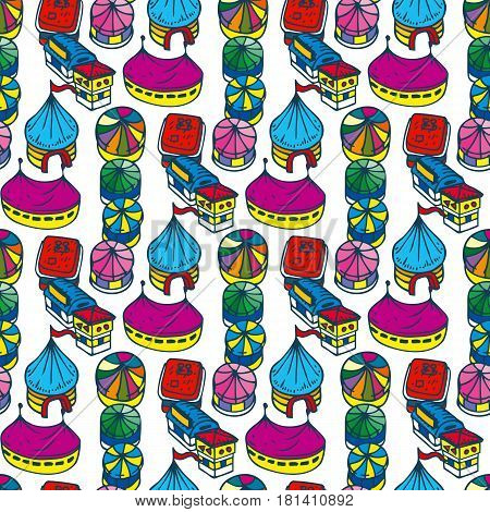 Simple Fair Seamless Pattern on a White Background