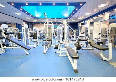 Interior of a fitness hall