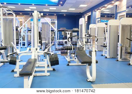 Interior of a fitness hall