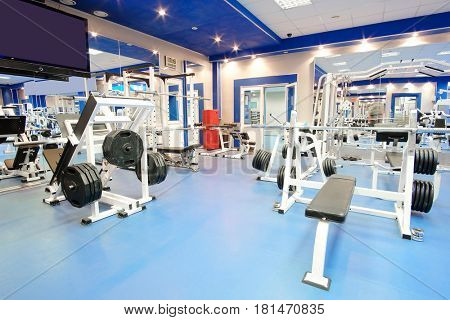 Interior of a fitness hall