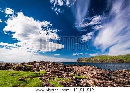Coast In Scotland In Sunny Day, Uk
