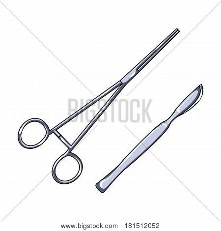 Surgical instruments.Medicine single icon in cartoon style vector symbol stock illustration .
