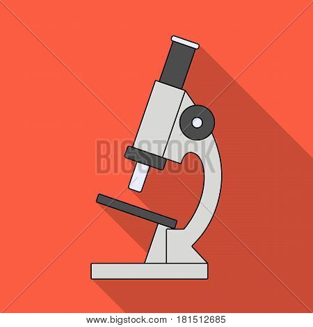Microscope.Medicine single icon in black style vector symbol stock illustration .