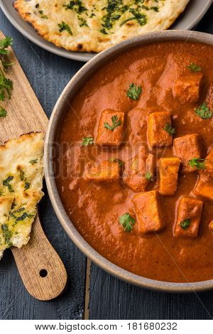 paneer butter masala or cheese cottage curry, popular indian lunch/dinner menu in weddings or parties, selective focus