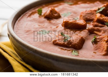paneer butter masala or cheese cottage curry, popular indian lunch/dinner menu in weddings or parties, selective focus