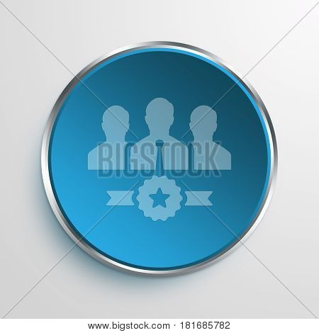 Blue Sign elite Symbol icon Business Concept