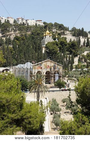 The holy places of the three religions in Israel - Kidron Valley and the Mount of Olives