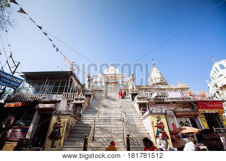 Udaipur, India - January 12:  Jagdish Temple On January 12, 2017 In Udaipur, India.