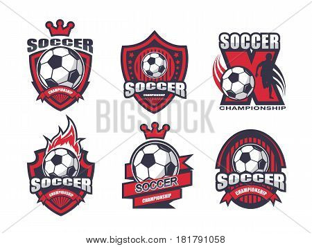 Illustration of soccer logo set.It's for soccer logo and label.