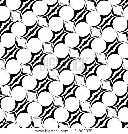 Design Seamless Monochrome Ellipse Pattern