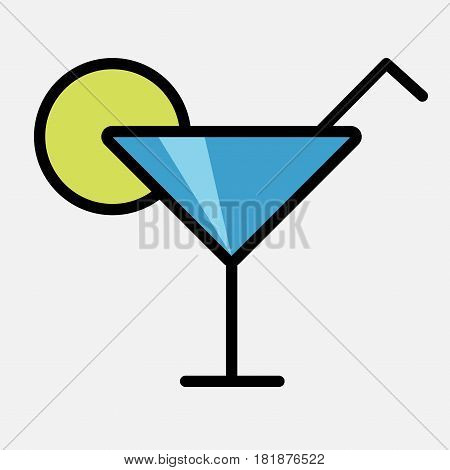 Cocktail Icon Isolated