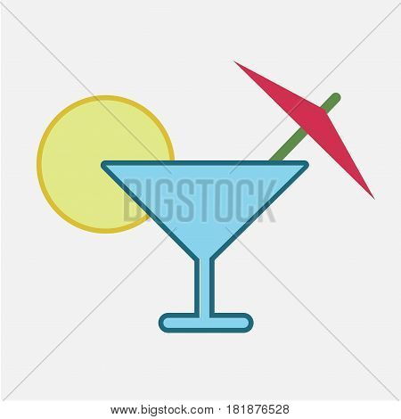 Cocktail Icon Isolated