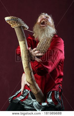 A Man In A Red Shirt