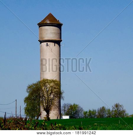 Water tower in rural central France near Chateauroux