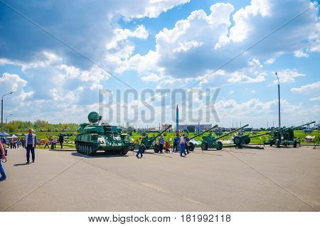 BELARUS MINSK - MAY 07/2016: In the historical and cultural center 