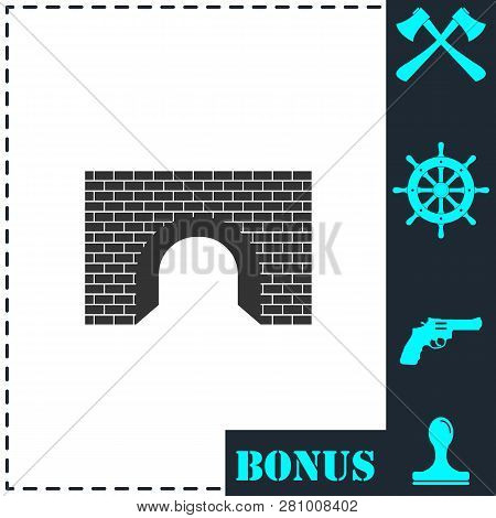 Tunnel Icon Flat. Simple Vector Symbol And Bonus Icon
