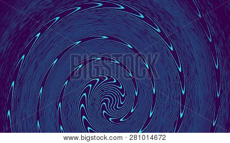 Hypnosis Swirl Psychedelic Art . Graphic Trendy Syntwave Swirl Background.