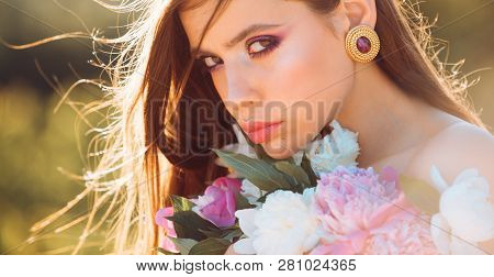 Natural Beauty And Spa Therapy. Spring Woman. Springtime And Vacation. Summer Girl With Long Hair. W