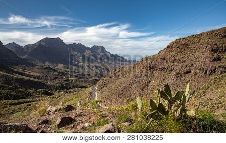 Beautiful Landscape Of Volcanic Mountains. Wild Nature.