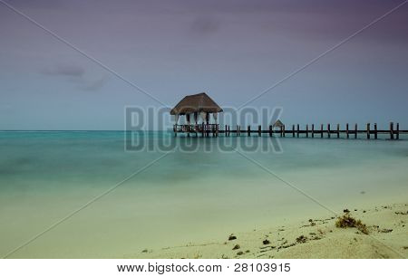 медленное Выдержка в Карибском море, Юкатан, Мексика