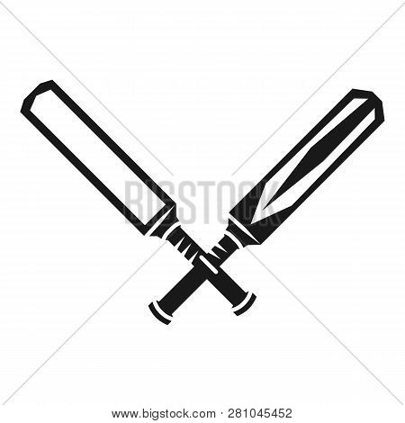 Cricket Crossed Bits Icon. Simple Illustration Of Cricket Crossed Bits Vector Icon For Web Design Is