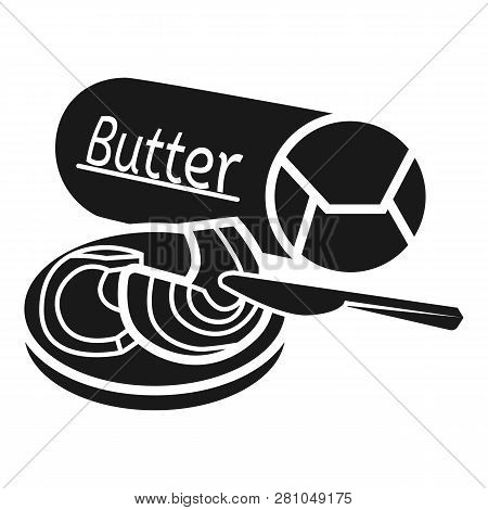 Cylindrical Butter Package Icon. Simple Illustration Of Cylindrical Butter Package Vector Icon For W