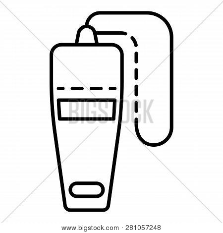 Top View Whistle Icon. Outline Top View Whistle Vector Icon For Web Design Isolated On White Backgro