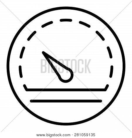 Performance Speedometer Icon. Outline Performance Speedometer Vector Icon For Web Design Isolated On
