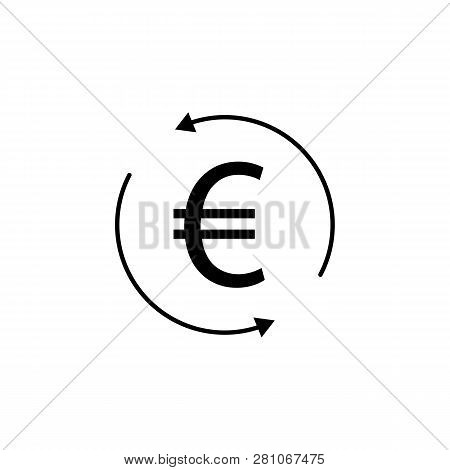 Circle, Arrow, Euro Icon. Element Of Finance Illustration. Signs And Symbols Icon Can Be Used For We