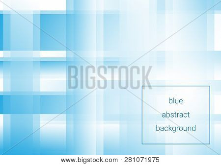 Blue Abstract Background With Gradient Stripes, Nice Cover For Template And Layout