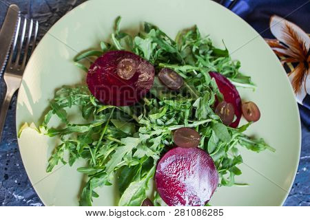 Salad. Vegetable Salad. Spring Vegetable Salad. Fresh Vegetable Salad With Tomatoes Onion Cucumber A
