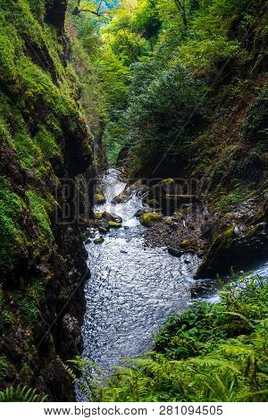 Waterfall Giant. Eastern Abkhazia. Near The Town Of Tkvarcheli. Akarmara District.