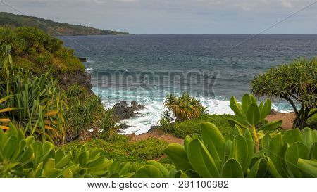 Coastline At The Pools Of Oheo On The Island Of Maui